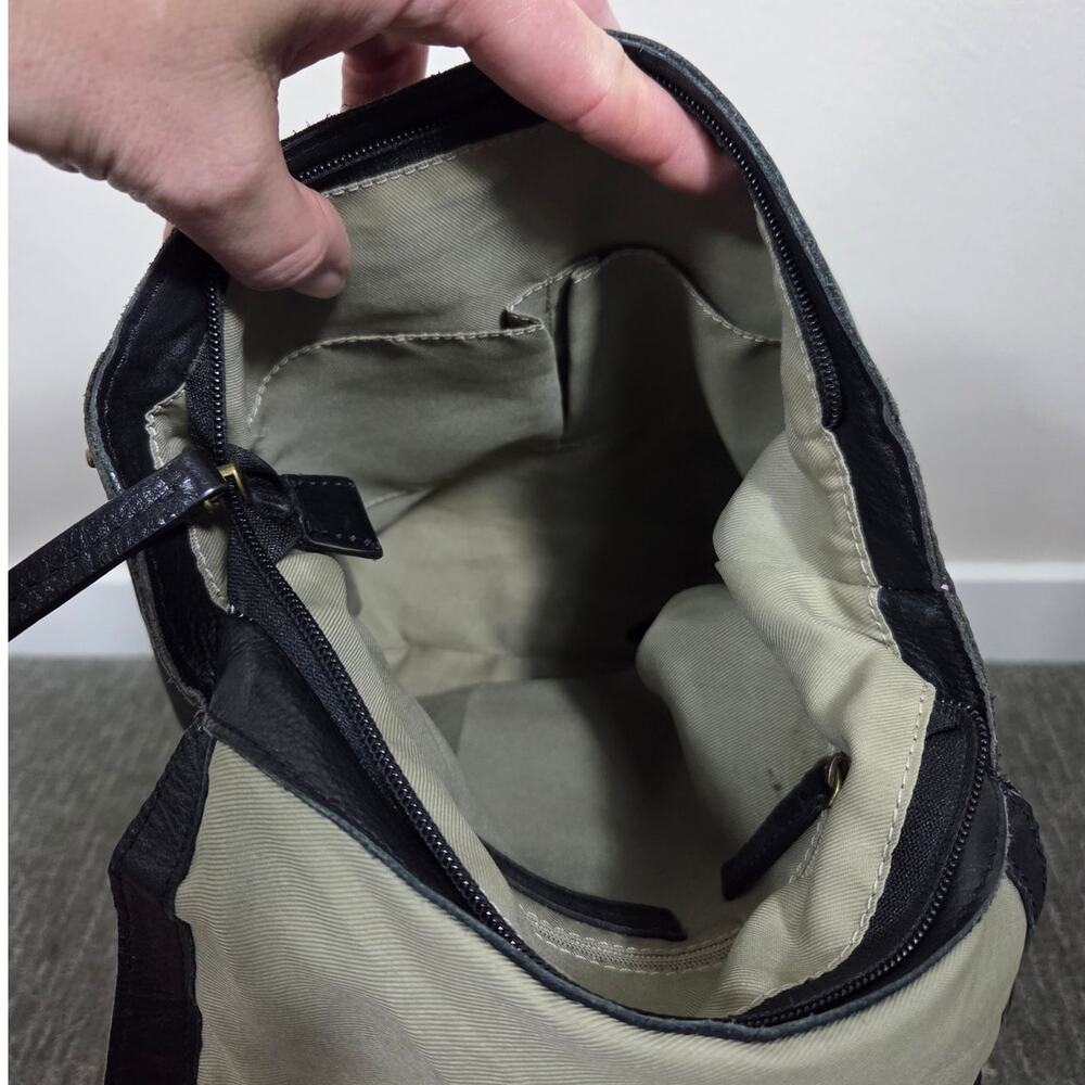 American Leather Co Black Leather Backpack Purse - Picture 13 of 16